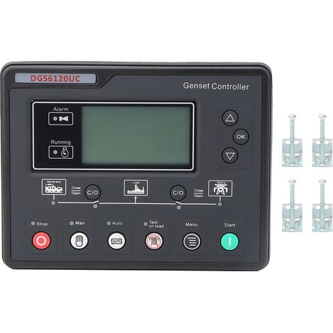 Module de contrôle Générateur DGS6120UC, surveillance paramètres groupe électrogène, remplacement HGM6120UC, régulateur automatique, panneau commande, pièce détachée (1/5)