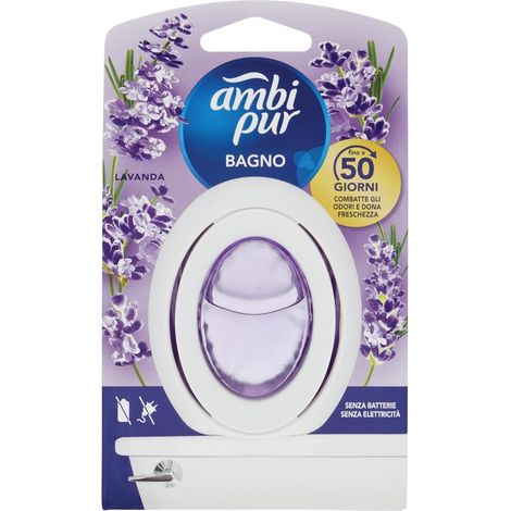 AMBIPUR PROFUMATORE BAGNO ALLA LAVANDA COMBATTE GLI ODORI FINO A 50 GIORNI (1/4)