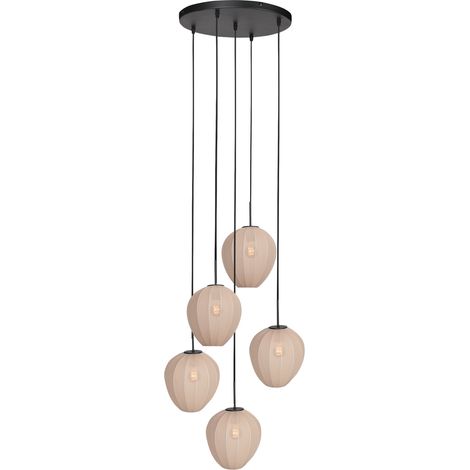 Mexlite - hängeleuchte - HaloSwap - crème - leinen - Ø 40cm - E27