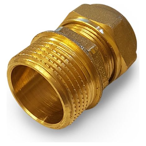 Raccordo diritto a compressione 16 x 3/4"M BATT.PIANA 16 x 3/4" (1/2)