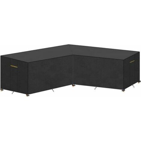 Housse Imperméable pour Canapé Couvrir Mobilier Extérieur Bâche pour Mobilier de Jardin Housse de Protection pour Mobilier Couvrir un Canapé d’angle en L Convient 215x215x87/80cm