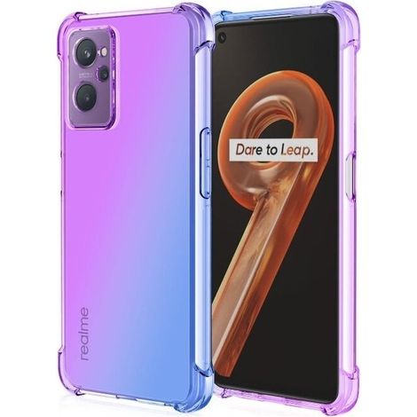 Coque antichoc dégradée pour Oppo A98 5G, violet/bleu