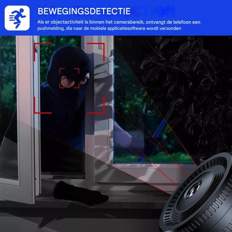 1080p HD WLAN-Kamera – Sicherheitskamera für den Innenbereich – Nachtsicht und Bewegungserkennung – Ideal für Baby-, Haustier- und Heimsicherheit – Mini-Kamera – App-Steuerung – SD-Kartenspeicher (1/5)