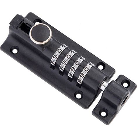 Cadenas à Combinaison 4 Chiffres Étanche avec Vis, Serrure à Code pour Abri de Jardin, Renforcement Domestique et Atelier (1/4)