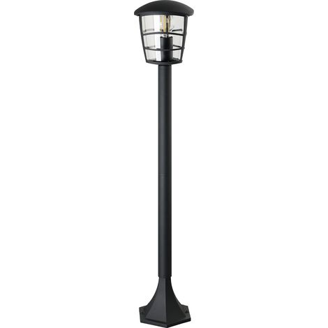 Paletto Esterno Moderno Aloria Alluminio Nero 1 Luce E27 (1/5)