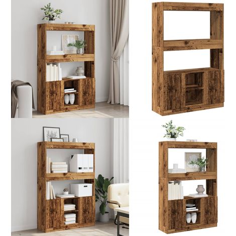 vidaXL Highboard Altholz-Optik 92x33x140 cm Holzwerkstoff (1/5)