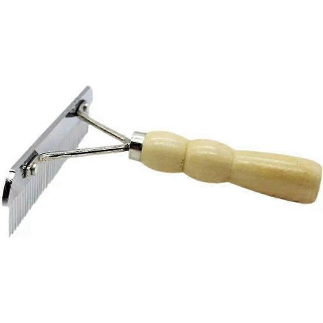 Peigne pour animaux, ciseaux de toilettage pour animaux avec lames en acier inoxydable et manches en bois, utilisés pour le toilettage des chiens. (1/5)