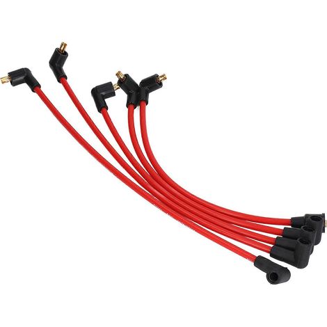 5 câbles d'allumage haute tension en silicone rouge de 8 mm pour modèles MGB 1800cc YEMAA (1/5)