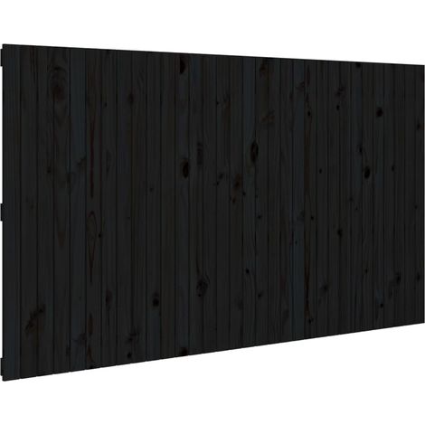 Maison Exclusive - Cabecero de cama pared madera maciza pino negr
