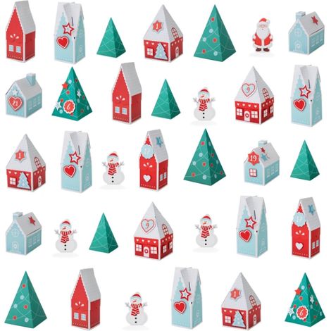 Calendrier de l'Avent 24 pièces maisons à monter soi-même (1/5)