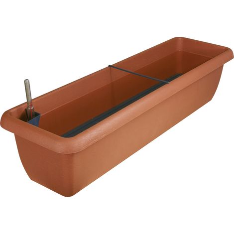 Geli Bewässerungsblumenkasten Aqua Andalucia 80 cm terracotta Blumenkästen