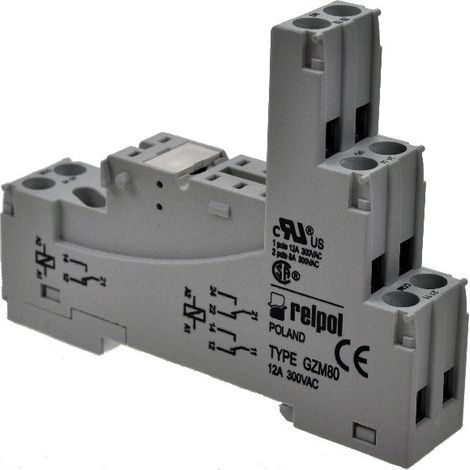 Conector GZM80 - gris para relés RM84, RM85, RM87L, RM87P