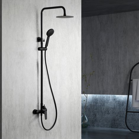 Imex - Columna Ducha Monomando con Grifo Negro Serie Bélgica (1/5)