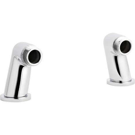 Tap Accessories Round Minimalist Inlet Legs, Pair - Chrome