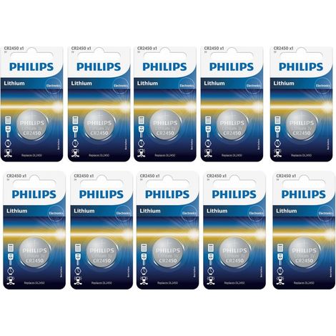 .10 piles Philips CR2450.