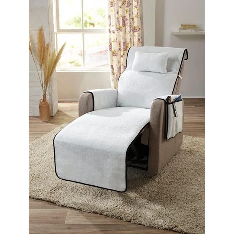 Housse de chaise, jeté de chaise, protection de chaise, poche extérieure, repose-pieds, doux et chaud (1/2)