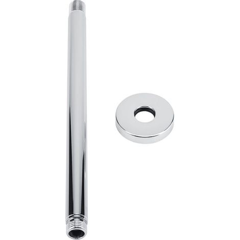 Support mural de tuyau de bras de douche rond en acier inoxydable pour pommeau de douche au plafond de salle de bain (30 cm) (1/5)