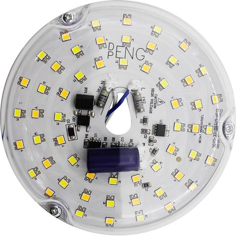 Kit de Rénovation de Lumière de Ventilateur de Plafond LED de 4 Pouces 15W 3CCT 3000K 4000K 6500K Dimmable 2200LM CRI90 Fonction de Mémoire avec Fixation Magnétique pour le (230V) (1/5)
