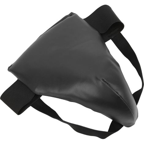 Protecteur d'aine en PU renforcé pour entraînement de boxe, bouclier de protection résistant aux impacts, taille M ajustable 55‑63 cm (1/5)