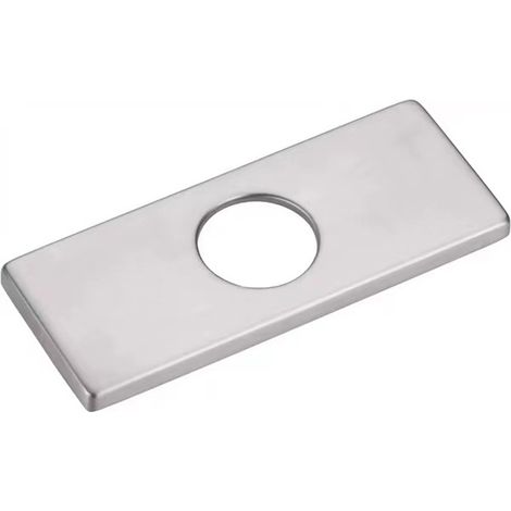 Sollbry Couvercle de trou Plaque de pont Rosace de robinet d'évier de cuisine monotrou, Plaque de pont carrée Rosace en acier inoxydable pour couvrir les trous de montage inutilisés, Rosace de robinet (1/4)