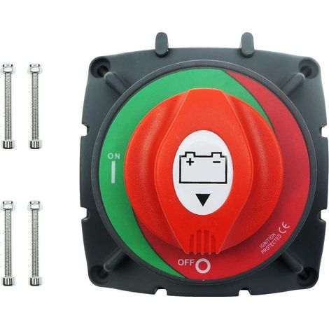 High power 600A 12-48V battery switch for truck, trailer, boat (1/4)