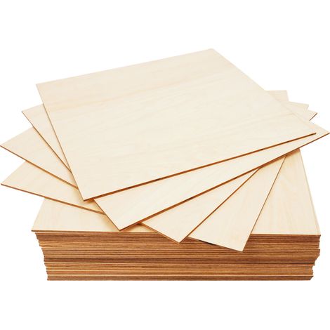 Lot de 30 Contreplaqué 3mm Panneau de Contreplaqué 300 x 300 x 3mm Panneau Bois A4 Planche de Bois Contreplaqué Naturel pour Pyrogravure Bricolage Artisanate en Bois Modèles et Peintures (1/5)