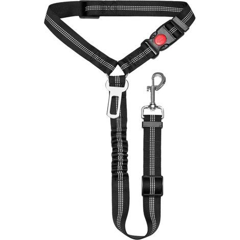 Abnehmbarer Sicherheitsgurt für Hunde-Sicherheitsgurt, 3-in-1-Hundeleine (schwarz, 1 Stück) (1/5)