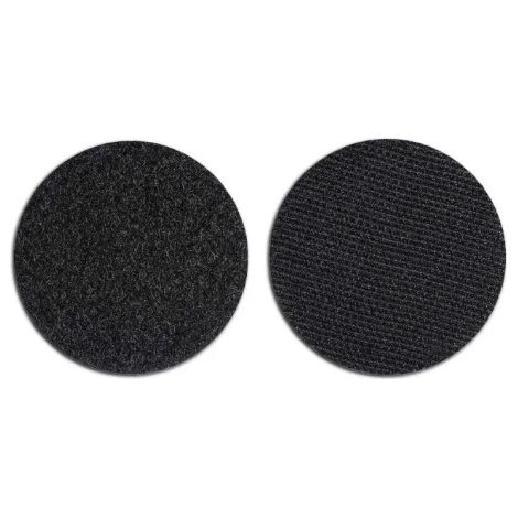 12 PZ ADESIVI A STRAPPO ROTONDI COL.NEROD.20MM