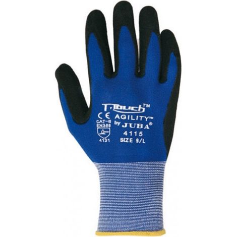 FPLUS guante nylon-nitrilo h4115 t- 9 , Este innovador recubrimiento obtiene la flexibilidad y el tacto del poliuretano y la resistencia mecánica del nitrilo.
Excelente agarre en e (1/2)