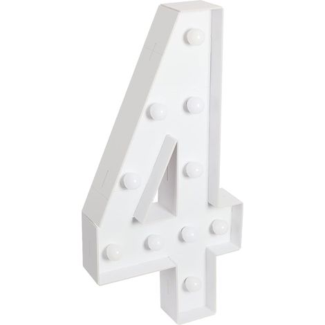 Chiffres Lumineux LED 2000-3000K en Hauteur 100cm, Décoration d'Anniversaire, Lumineux Géant Chiffres 0 à 9 Pour Anniversaire, Mariage, Fête, Nouvelle Année (4) (1/5)
