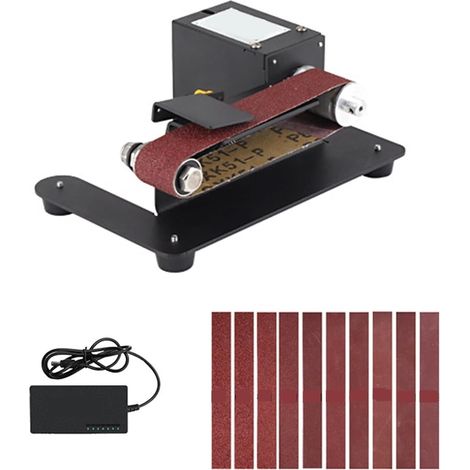 Polisseuse Ponceuse 250W Mini ponceuse à bande électrique banc meuleuse ponceuse 7 vitesses contrôle réglable petite meuleuse affûteuse polisseuse Machine(Type 1) (1/5)