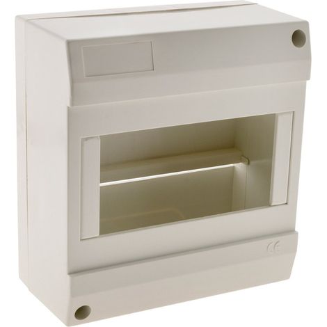 Zenitech – Coffret électrique nu 6 modules à équiper – Compatible norme NF C 15-100 – Livré avec rail métal et bornier de terre
