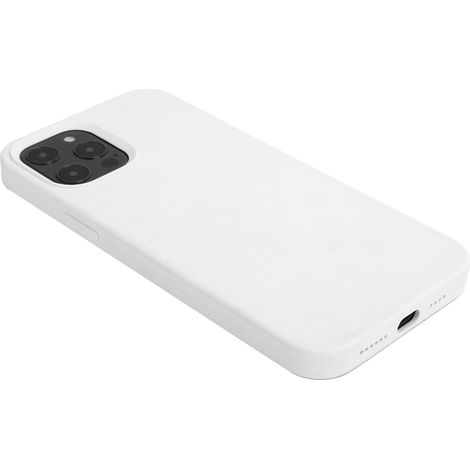 Coque de téléphone portable en silicone liquide antichoc pour iPhone 12 Pro Max (blanche) (1/5)