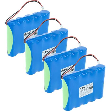 vhbw 4x Batterie compatible avec ApeLight Maxi V1, V2 lampe LED (4,5Ah, 12V, NiMH)