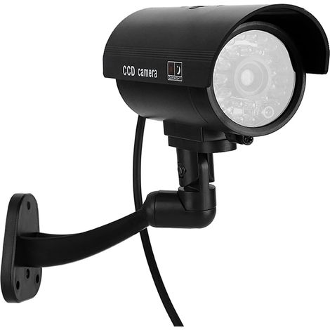 Fausse Caméra de Surveillance avec LED Clignotante Moniteur de sécurité Factice pour Utilisation Intérieure et Extérieure, Antivol, Fonctionne sur Batterie, Travail Continu (1/5)
