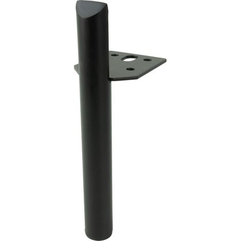 Pata de mueble, pasador, negro mate, 15 cm (1/5)