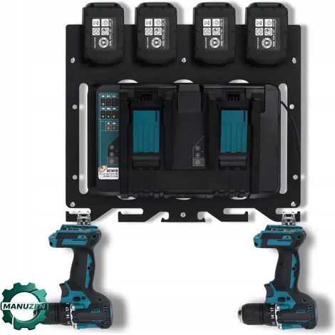 Manuzen - Support mural outils et batteries – compatible Makita 18 V (1/3)