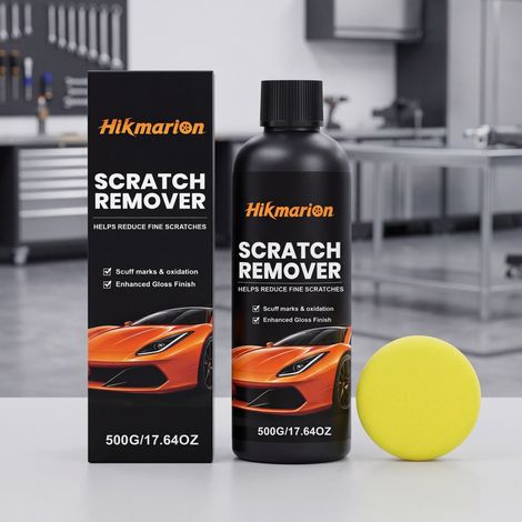 Kratzerentfernercreme für die tägliche Reinigung, Reparatur, Politur und Aufbereitung von Autolackkratzern – 500 g + Schwamm -- BIEMMEDUE (1/5)