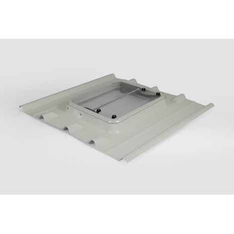 Lucarne de toit pour tôles bac acier ondulés profil 5 ondes – RAL 9002 Blanc – Vitre Synthétique incassable – LPP LUMICIEL