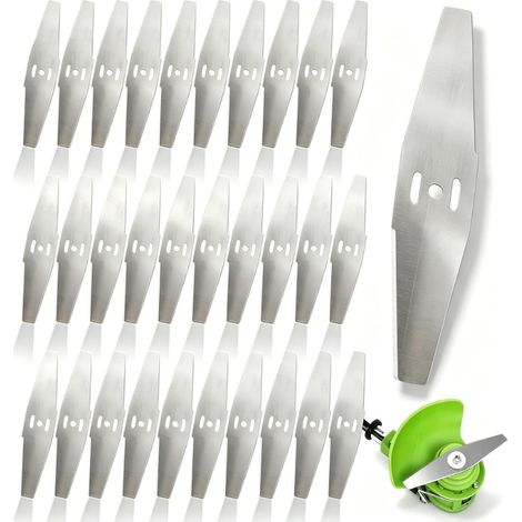 Lames de débroussailleuse - 30 pièces - Acier robuste - Coupe haute performance - Jardinage pro et domestique - 150 mm (1/5)