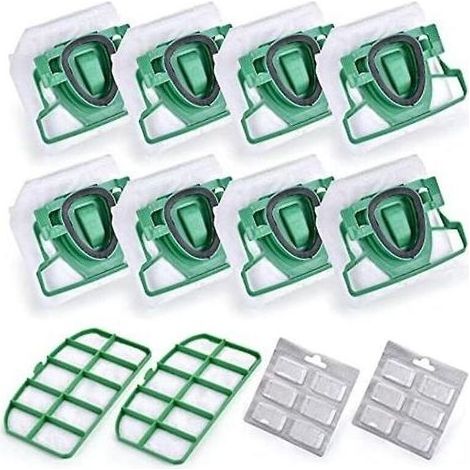 pair Pour Vk200 Fp200 Pièces Pour Vorwerk Kobold Aspirateur Sac Remplacement Filtre 8 Vk200 Sacs + 2 (1/3)