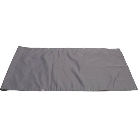 Clôture brise-soleil en polyester gris, protection solaire, résistante aux UV, imperméable et coupe-vent. (1/5)