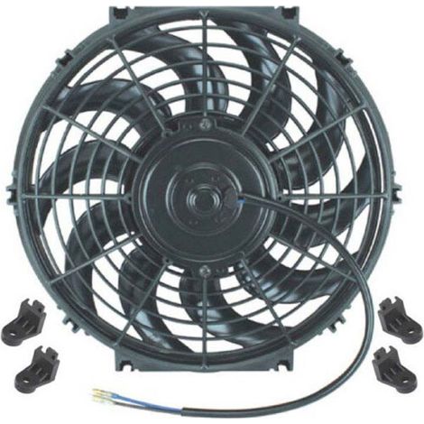 Ventilateur de refroidissement électrique pour radiateur de 30 cm (12 pouces), moteur de 80 W, débit d'air élevé de 1700 CFM. (1/5)