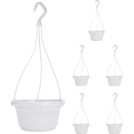 POPETPOP Jardinières d'intérieur avec pots de fleurs suspendus, lot 6 chaînes et crochets (1/5)