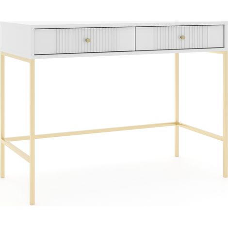 Meuble vasque, Chêne Craft, 80 × 57 × 46 cm, poignée dorée + Plan de travail (1/5)