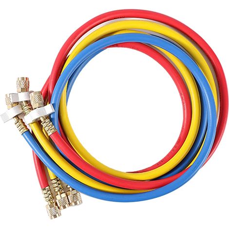 Tuyau de Charge Réfrigérant, 3pcs 0.9m AC Haute Pression avec (1/4)