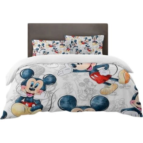 Parure de lit Mickey Mouse 3 pièces, microfibre légère, pour enfants (garçons et filles), 260 x 220 cm (1/2)