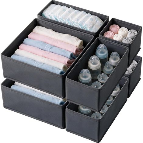 Lot de 8 Organisateur Tiroir Vetement Rangement Vetement Dressing