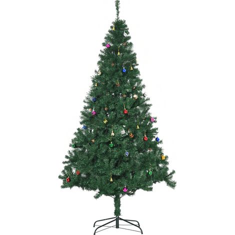 Sapin de Noël artificiel avec 1036 branches pliable vert pour salon branches, décorations, pommes pin, intérieure Noël, (1/5)