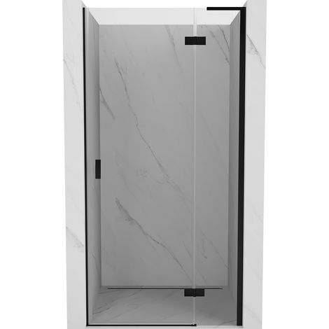 Mexen Mist-H L puertas de ducha abatibles derechas 70 cm, transparente, negro - 8A5L-070-000-70-00-P (1/5)